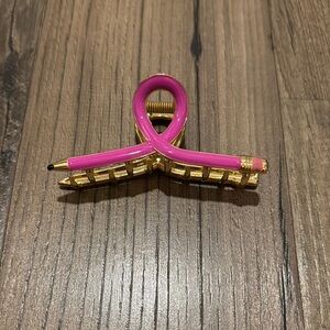 NWOT Piper-K Pink and Gold Pencil Hair Claw Clip